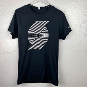 PDX Trailblazers Shirt Black Out Logo Size Small